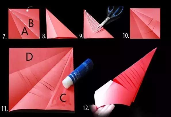 玫瑰花折纸幼儿园简单教程,玫瑰花折纸幼儿园超简单
