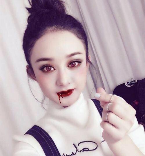 万圣节妆容林允,万圣节杨紫妆容