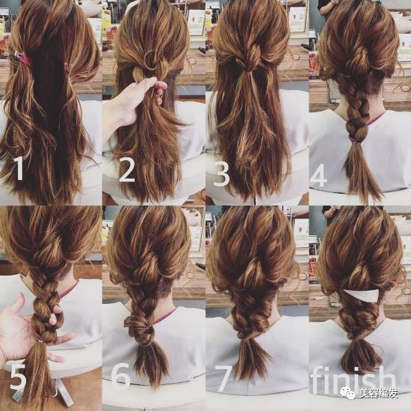 1分钟速成5步唯美森女编发,韩式斜刘海编发图解