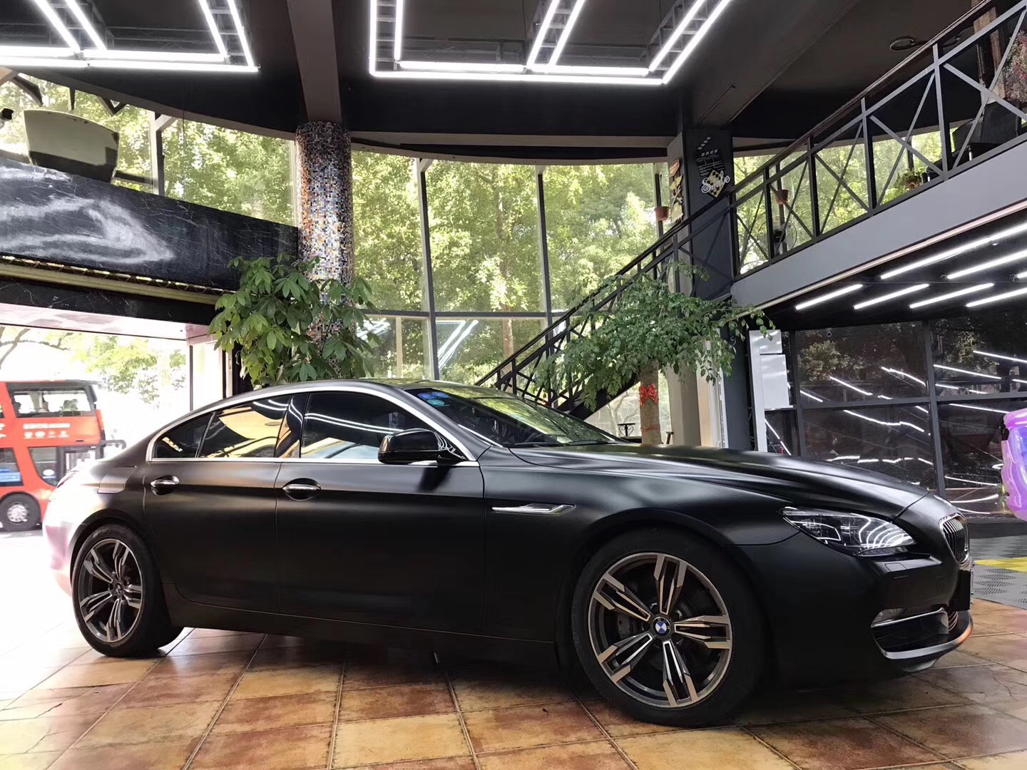 teckwrao秃鹰改色膜,宝马640敞篷拉花贴膜