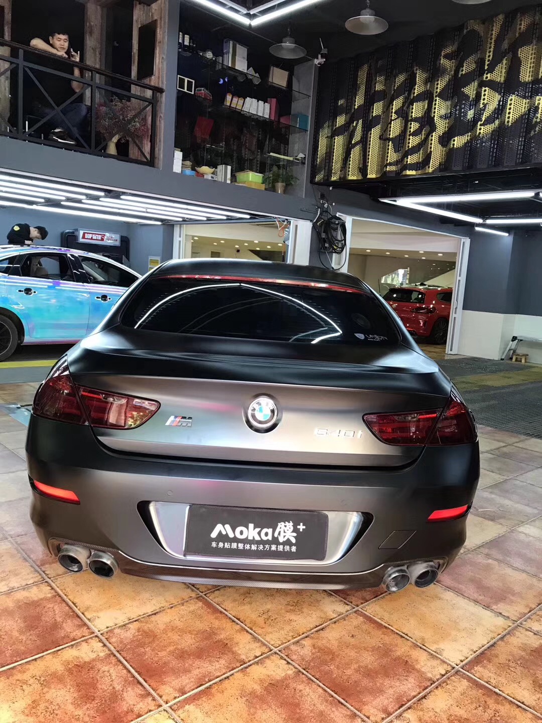 teckwrao秃鹰改色膜,宝马640敞篷拉花贴膜