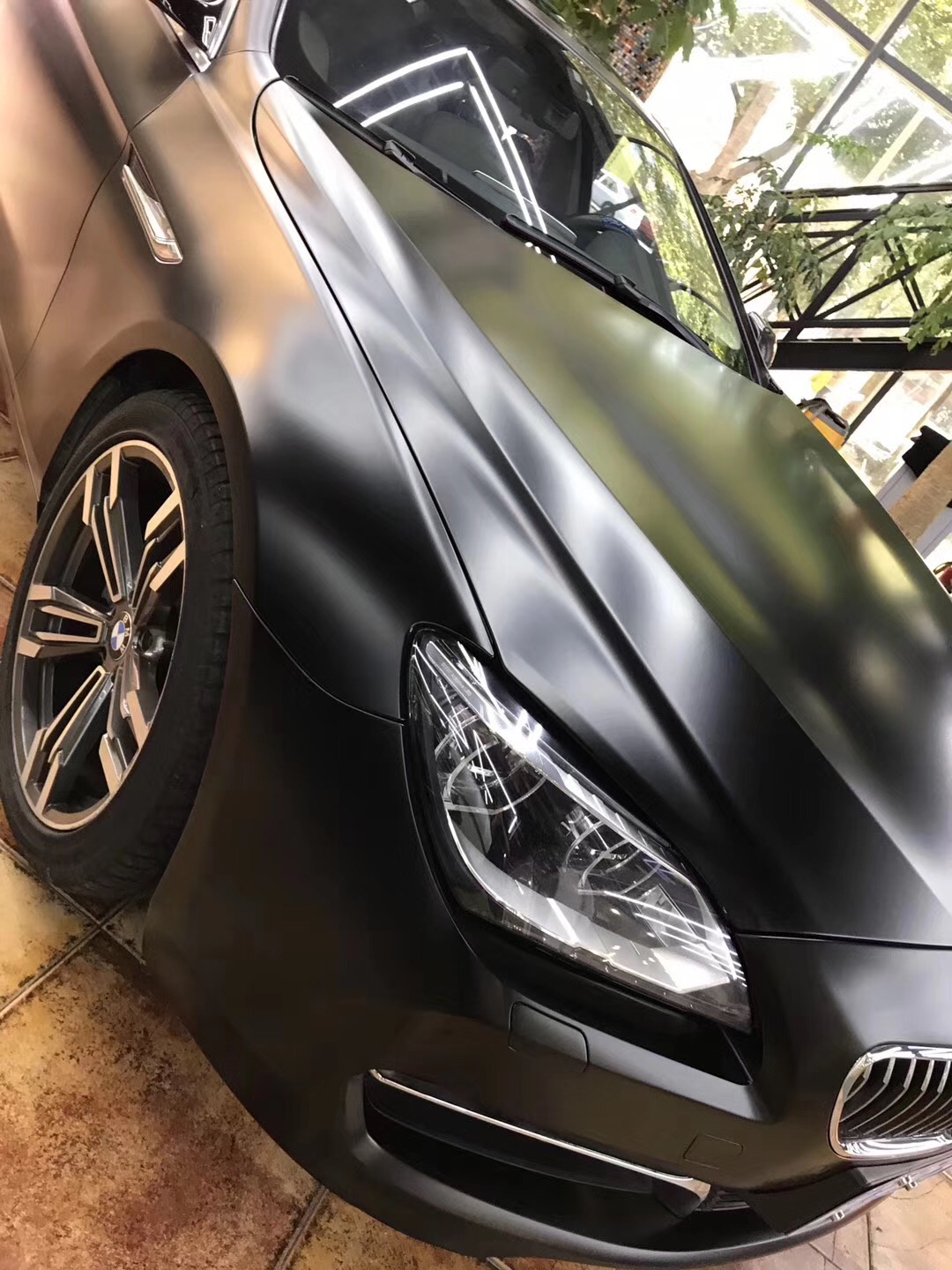 teckwrao秃鹰改色膜,宝马640敞篷拉花贴膜