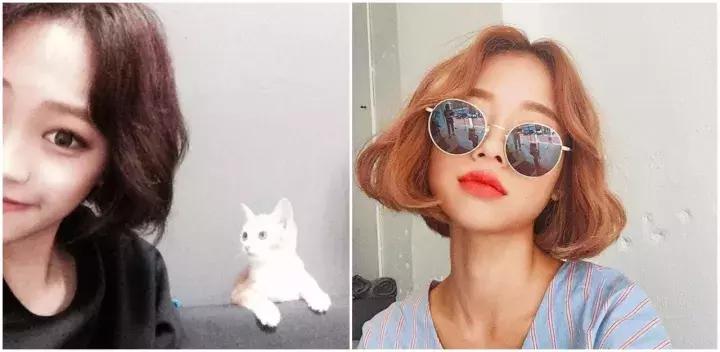 刘海图片女显脸小,有刘海扎发显脸小