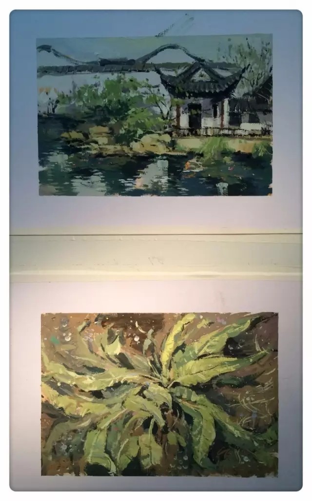 色彩风景联考高分卷,浙江联考色彩风景教程