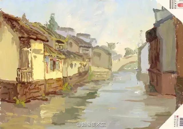 色彩风景联考高分卷,浙江联考色彩风景教程