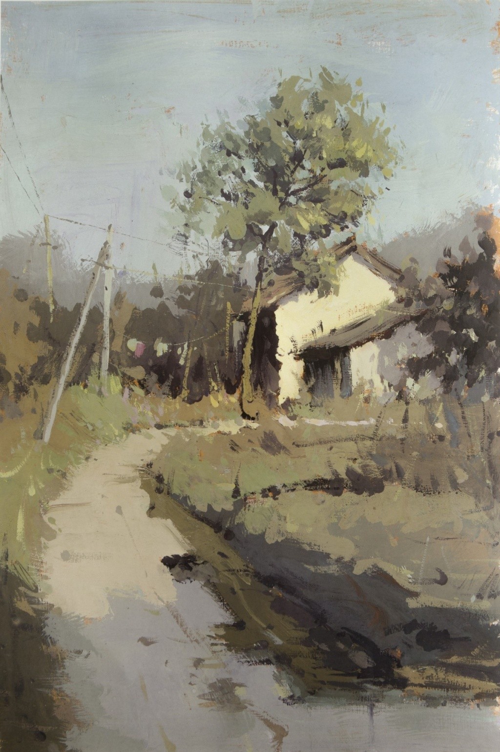 色彩风景联考高分卷,浙江联考色彩风景教程