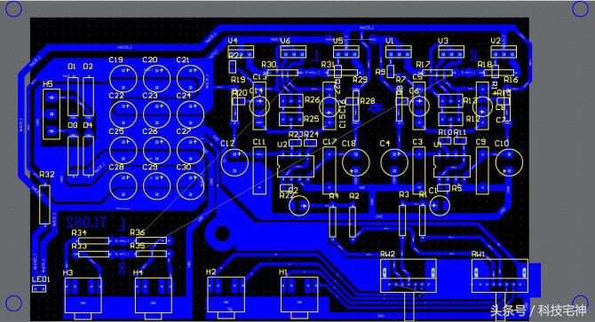 用tda2005r做简单功放电路图,自制tda2030a功放元件及图纸