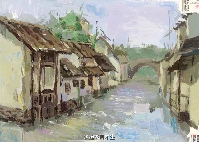 色彩风景联考高分卷,浙江联考色彩风景教程