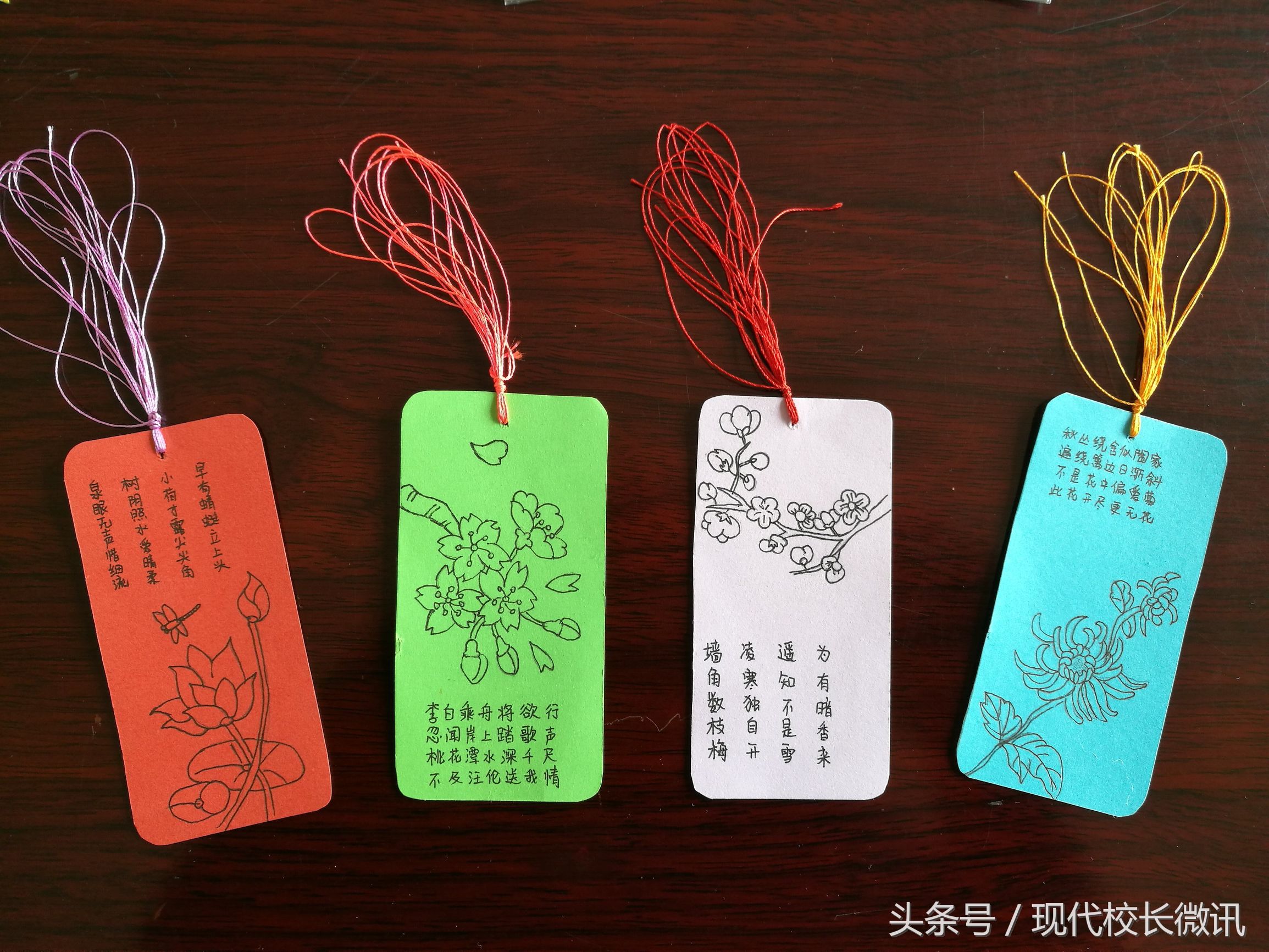 浙风十里主题书签手工制作小学,梅园书签制作小学生