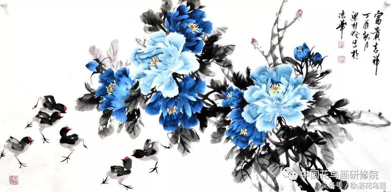 杜金辉老师教你画牡丹,梁桂玲牡丹孔雀画法