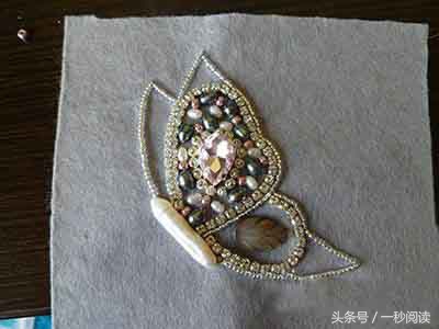 淡水珍珠串珠蝴蝶,羽毛串珠珍珠胸针