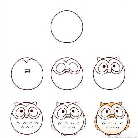 十种鸟类简笔画你看过吗？孔雀鸵鸟猫头鹰都在这里，快收藏教孩子