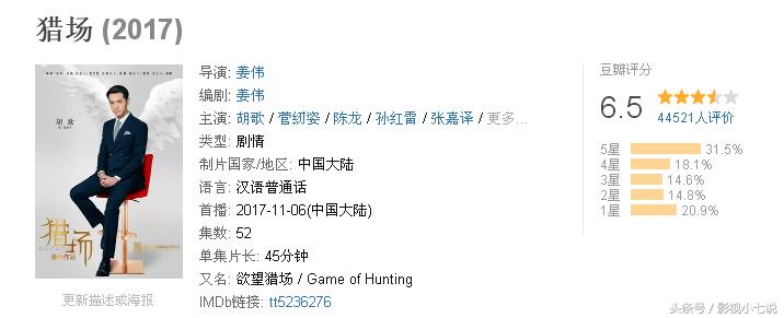 胡歌豆瓣评分最高的电视剧,胡歌的四部零差评电视剧