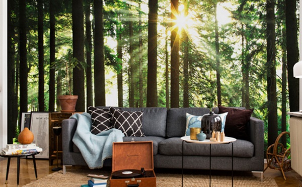 壁画卧室装修效果图,餐厅装修壁画效果图