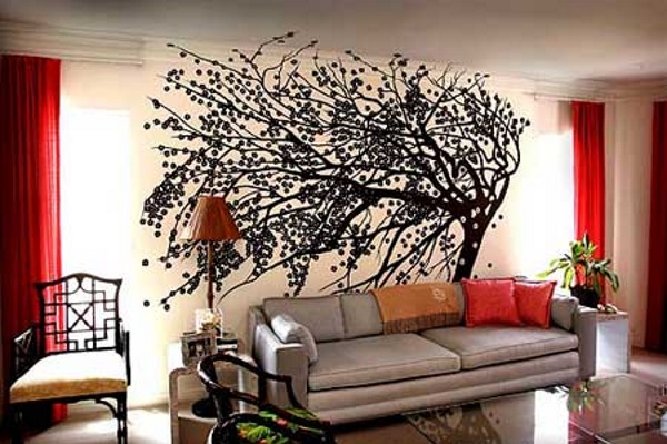 壁画卧室装修效果图,餐厅装修壁画效果图