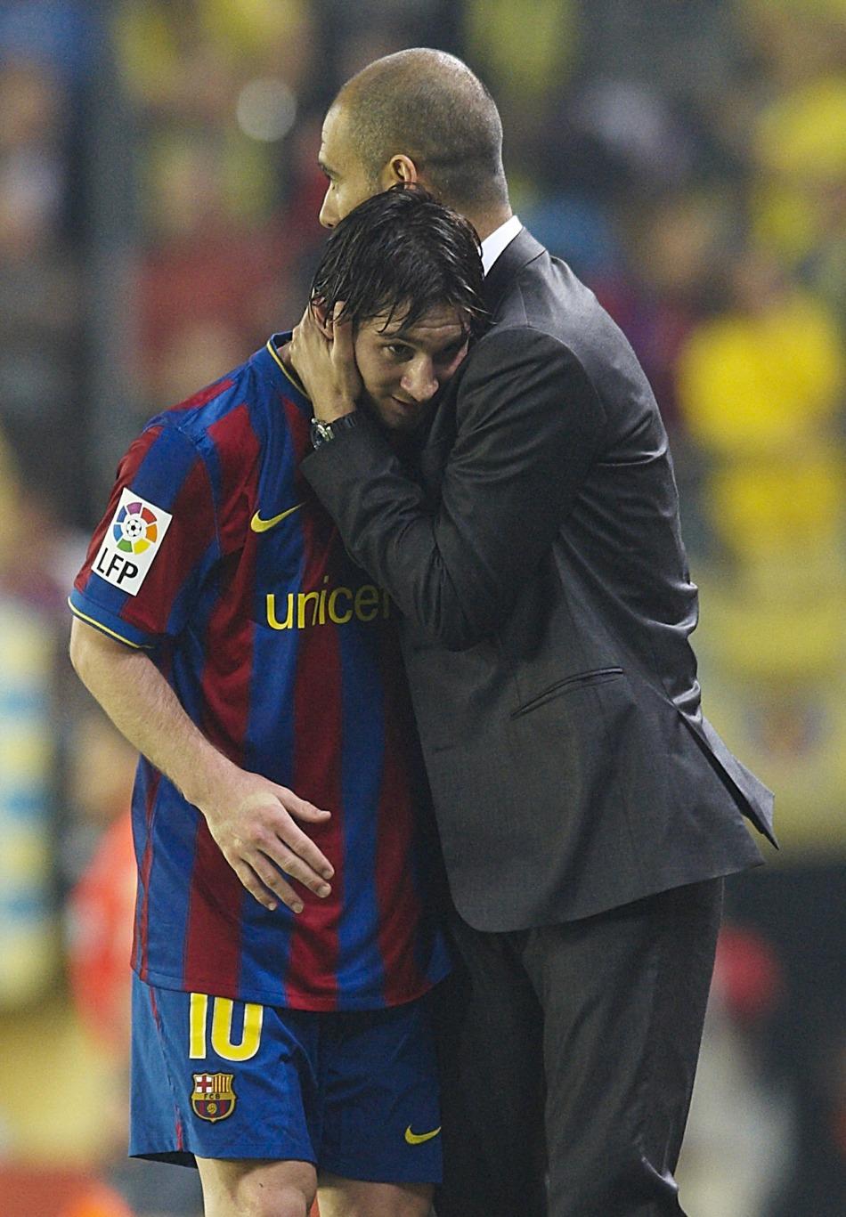 瓜迪奥拉梅西拥抱,瓜迪奥拉梅西14-15赛季