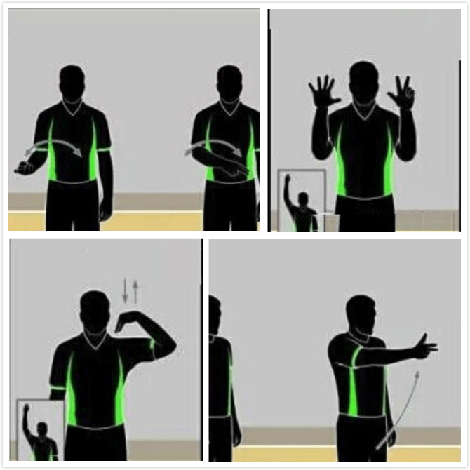 篮球裁判手势半场八秒,篮球裁判手势继续进行