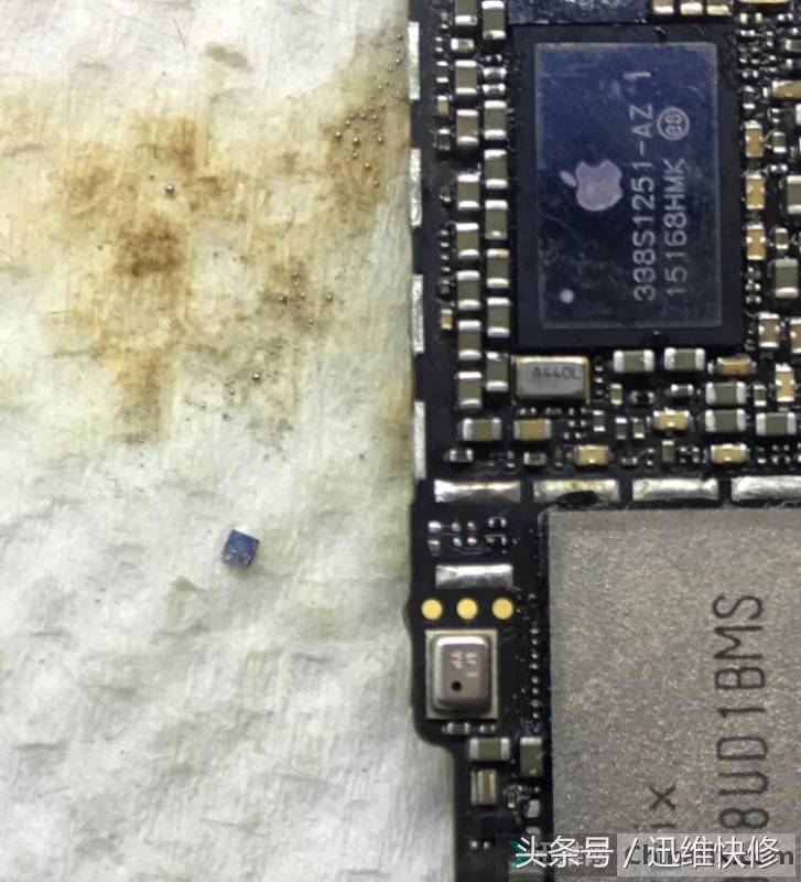 苹果6主板进水腐蚀维修,手机进水腐蚀主板
