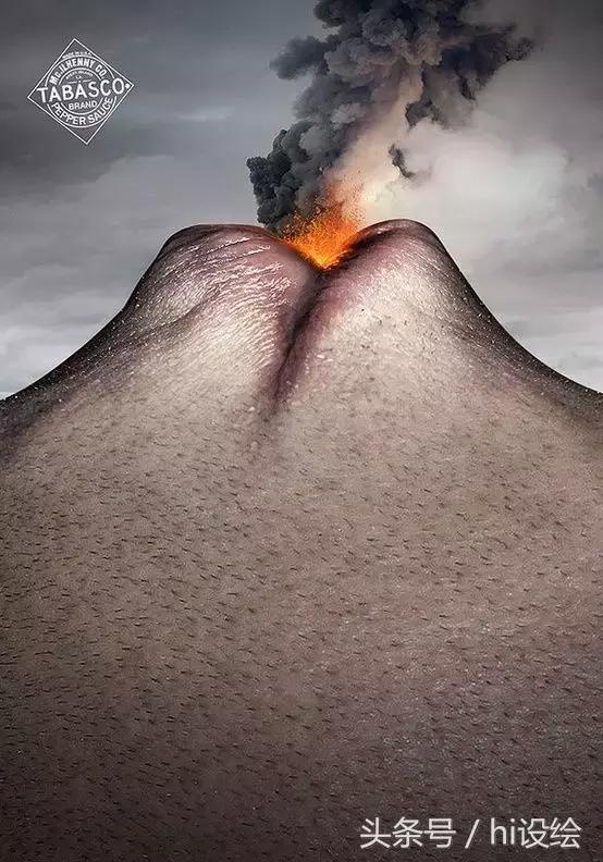 一组趣味十足的创意广告设计,依云返老还童广告创意平面