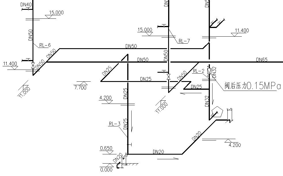 燃气热水器管道预埋图讲解,热水系统施工图讲解