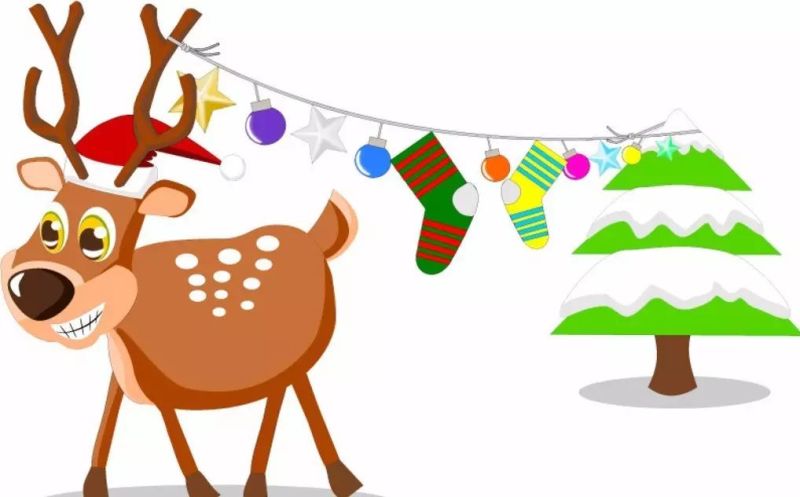 圣诞驯鹿画画简单又好看,驯鹿简笔画圣诞手工