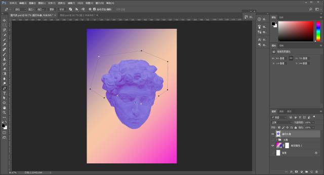 ps如何调出复古风色调的海报,ps蒸汽波海报制作教程