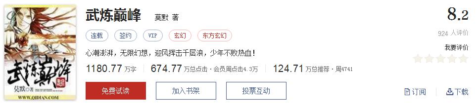 起点热门网络小说排行,起点文笔好9分以上的小说