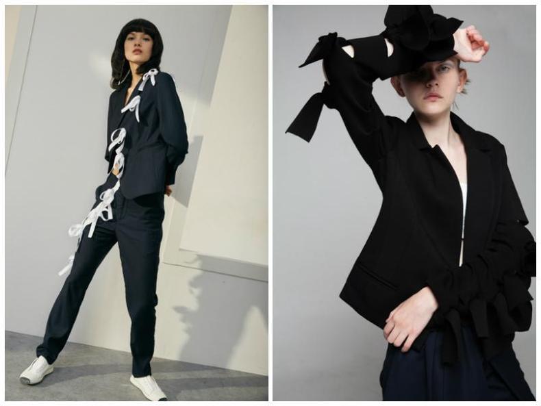 外套来个蝴蝶结，不止CUTE