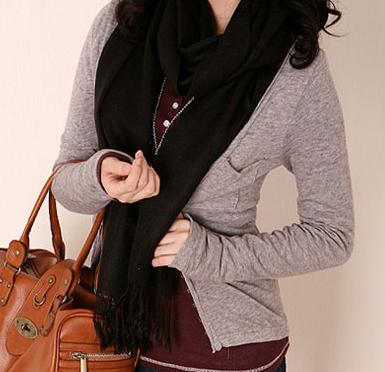 围巾系法的几种方式冬天,冬天丝巾围巾最新系法大全