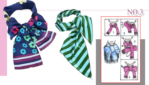 围巾系法的几种方式冬天,冬天丝巾围巾最新系法大全