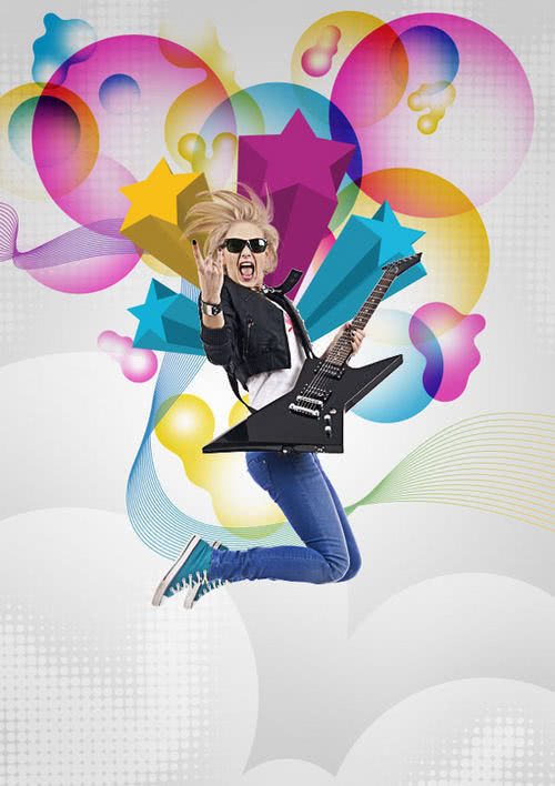 王者光荣华丽摇滚海报,孤独摇滚演出宣传海报