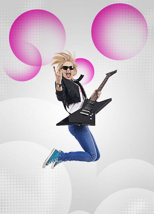 王者光荣华丽摇滚海报,孤独摇滚演出宣传海报