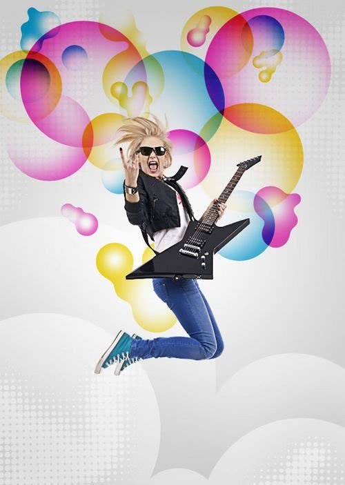 王者光荣华丽摇滚海报,孤独摇滚演出宣传海报