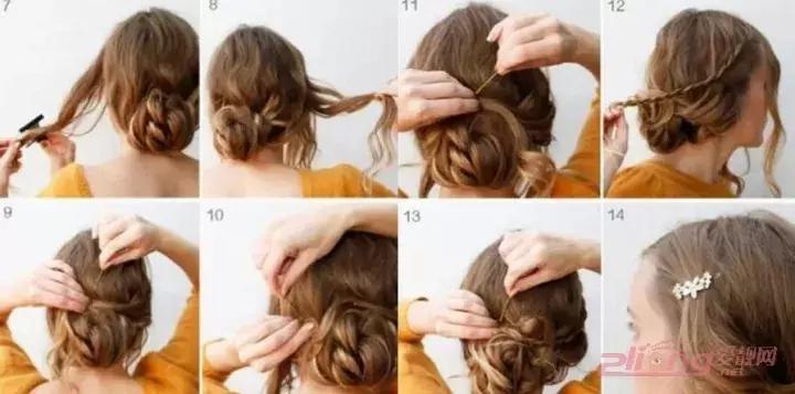 戴皇冠女童花苞头的扎法教程,元气少女花苞头怎么扎短发