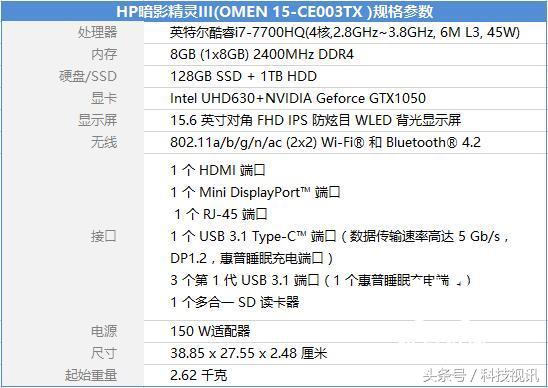 惠普hp暗影精灵iii代i7-7700hq,惠普游戏暗影精灵三代台式机评测