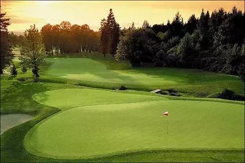 欣赏一下高尔夫球场美景,俄勒冈ncaa球场