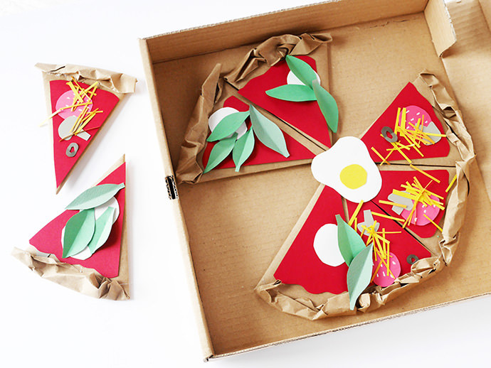 和小朋友一起制作我的家,儿童手工做餐厅披萨