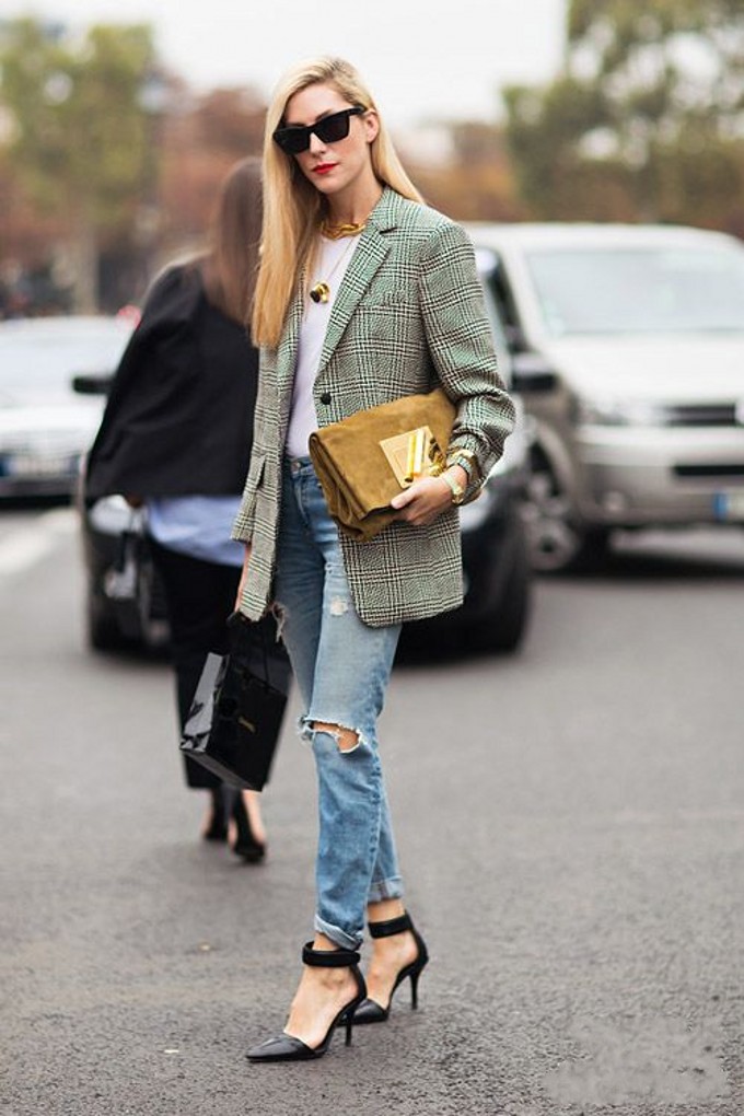 高圆圆秋天穿衣搭配图毛衣,高圆圆日常穿搭简约又时尚