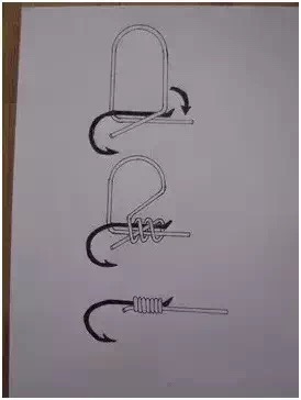 钓鱼主线绑钩方法图解,翻板钩的最佳绑法图解