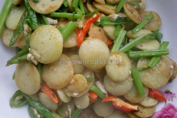 绿豆饼炒了吃,素炒绿豆饼做法