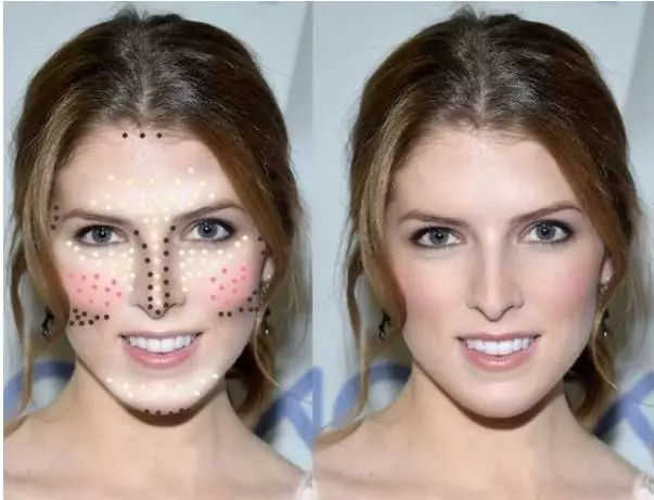 立体小v脸的画法,v型脸怎么修容