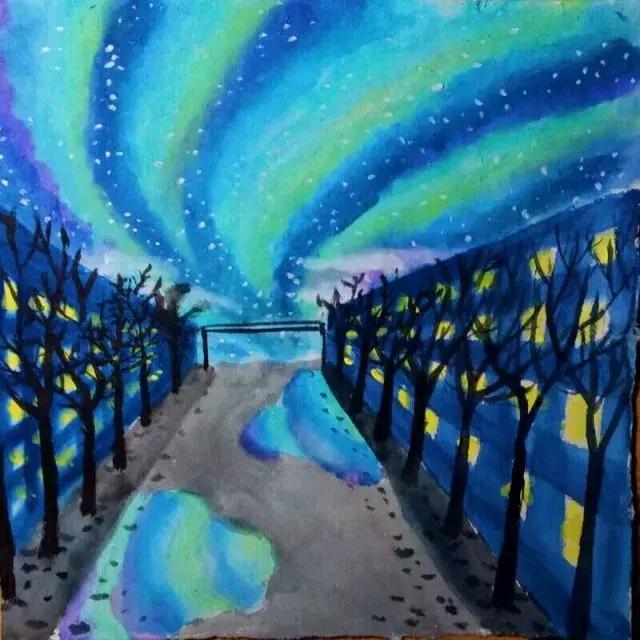 历城二中文化墙,手绘二年级作品