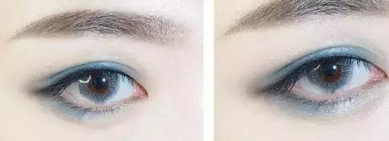 烟熏妆应该怎么化妆才好看,化妆教程烟熏妆蓝色黑色白色