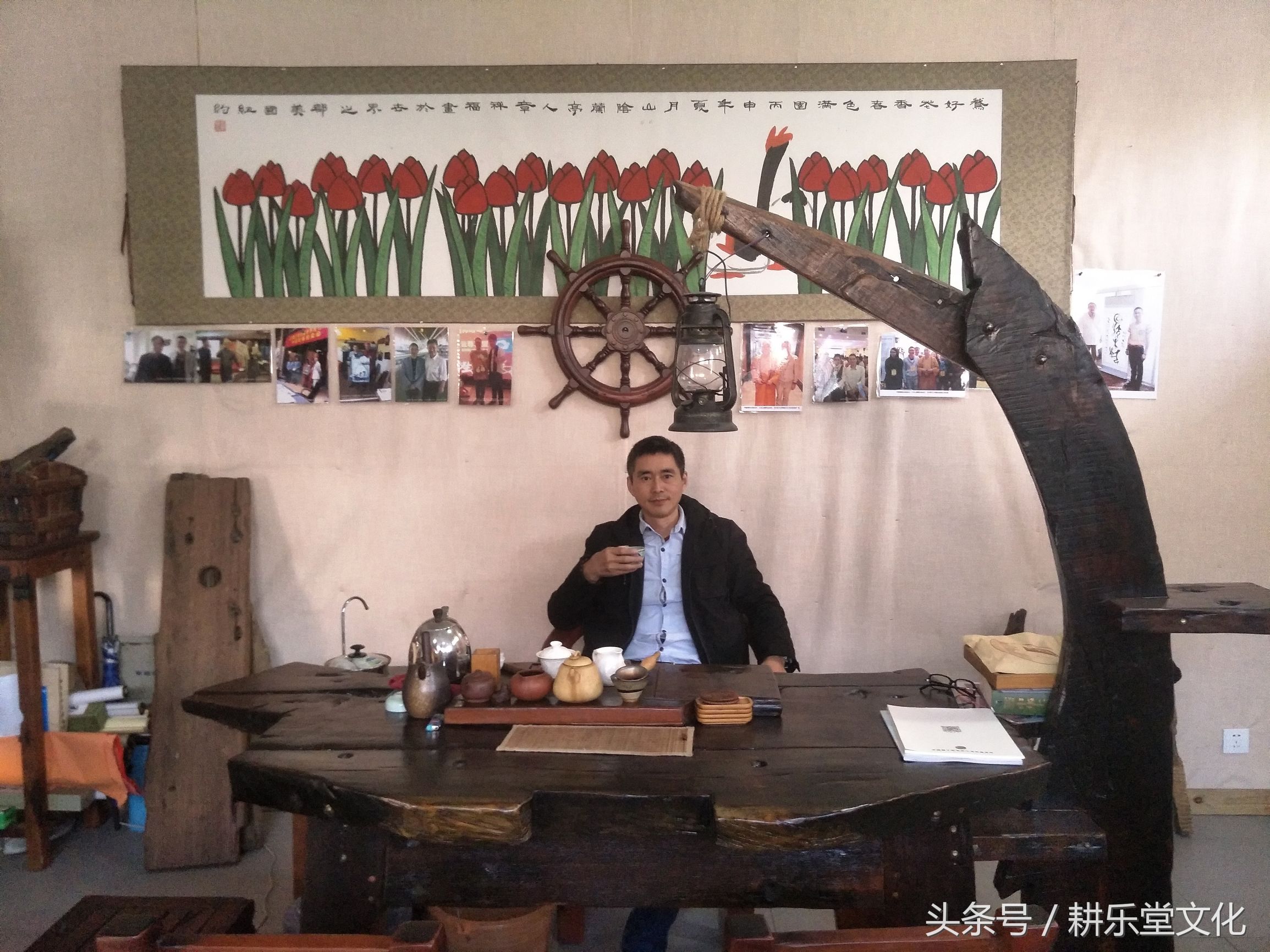 老船木山水雕刻,百年老船木雕刻