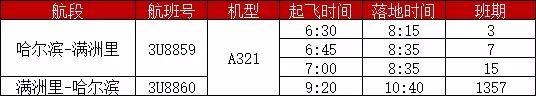 满洲里机场有到哪的航班,满洲里航班时刻表最新