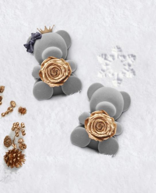 爱满圣诞金色加冕roseonly推出限量款金熊