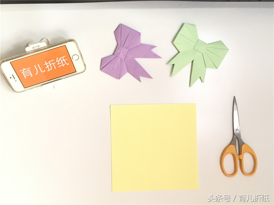 如何折纸迷你带蝴蝶结的高跟鞋,可以戴在头上的折纸蝴蝶结怎么做