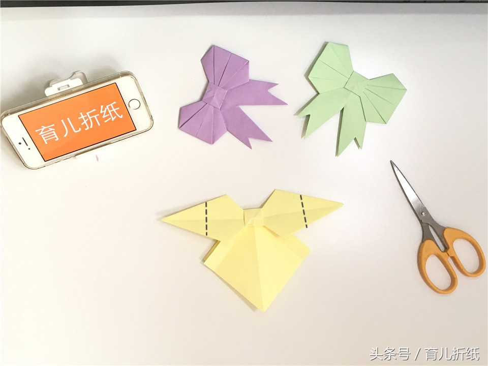 如何折纸迷你带蝴蝶结的高跟鞋,可以戴在头上的折纸蝴蝶结怎么做