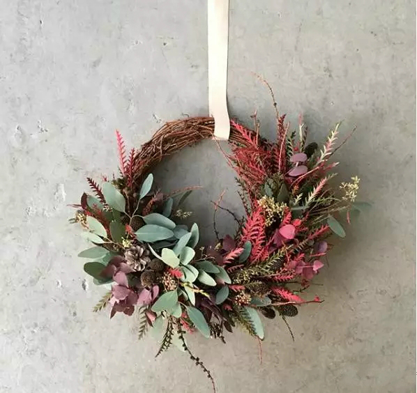 花艺视频教程气球鲜花,嘉星圣诞花环diy