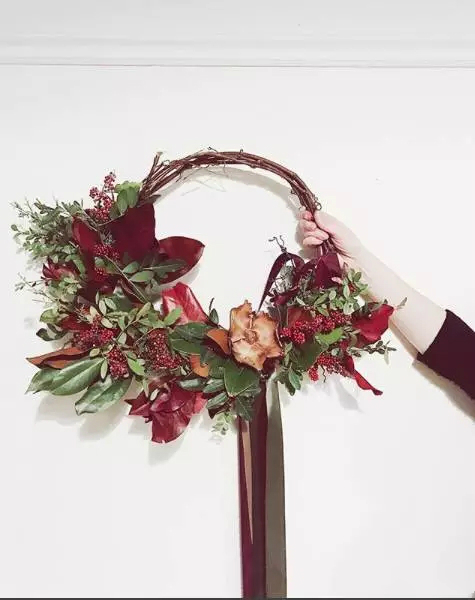 花艺视频教程气球鲜花,嘉星圣诞花环diy